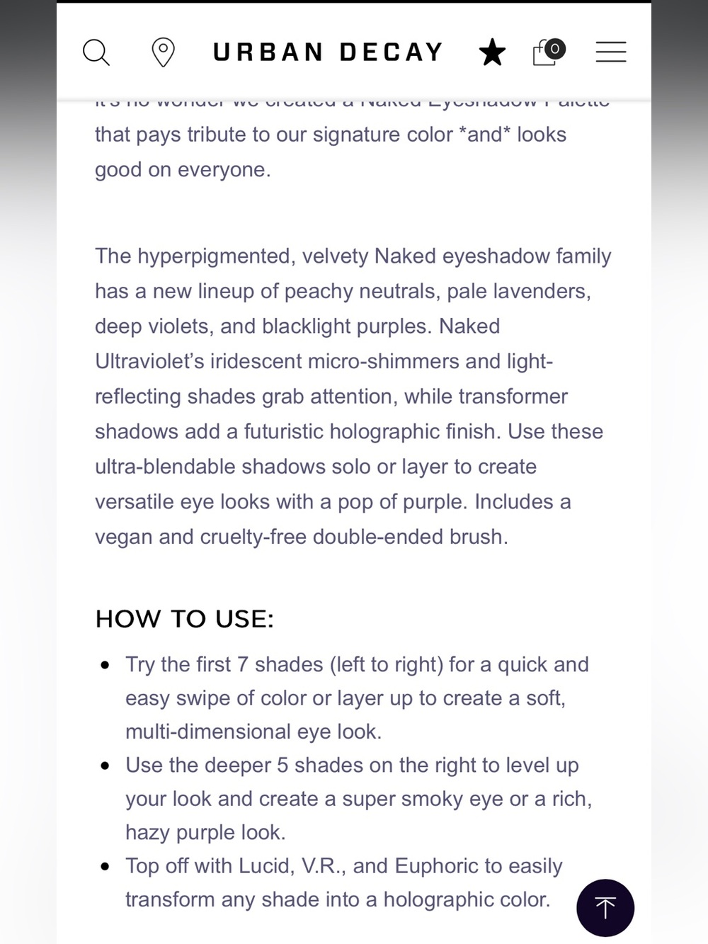 Urban Decay Naked Ultraviolet Eyeshadow Palette - DISCONTINUED - Picture 3 of 9